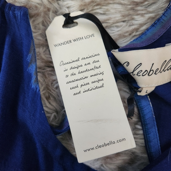 Anthropologie Cleobella Sleeveless Maxi Dress Blue Women's Size Large - Picture 6 of 11